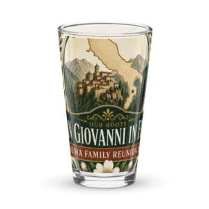 Audia Family Reunion 2026 – Calabria Heritage Shaker pint glass 16 oz.